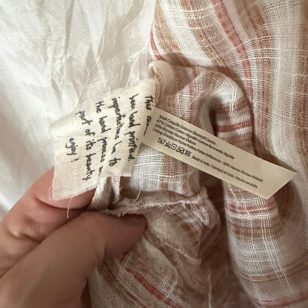 Free People Giselle Women M Striped Convertible Skirt/Dress Boho Gauze Lagen NWT - Picture 11 of 11